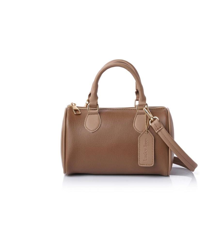 Handtasche, 100 % Polyvinylleder, Nerz