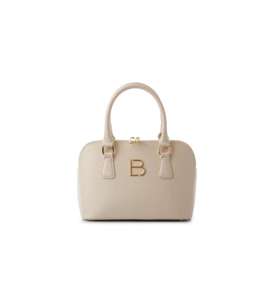 Sac à main, 100 % cuir polyvinyle, crème
