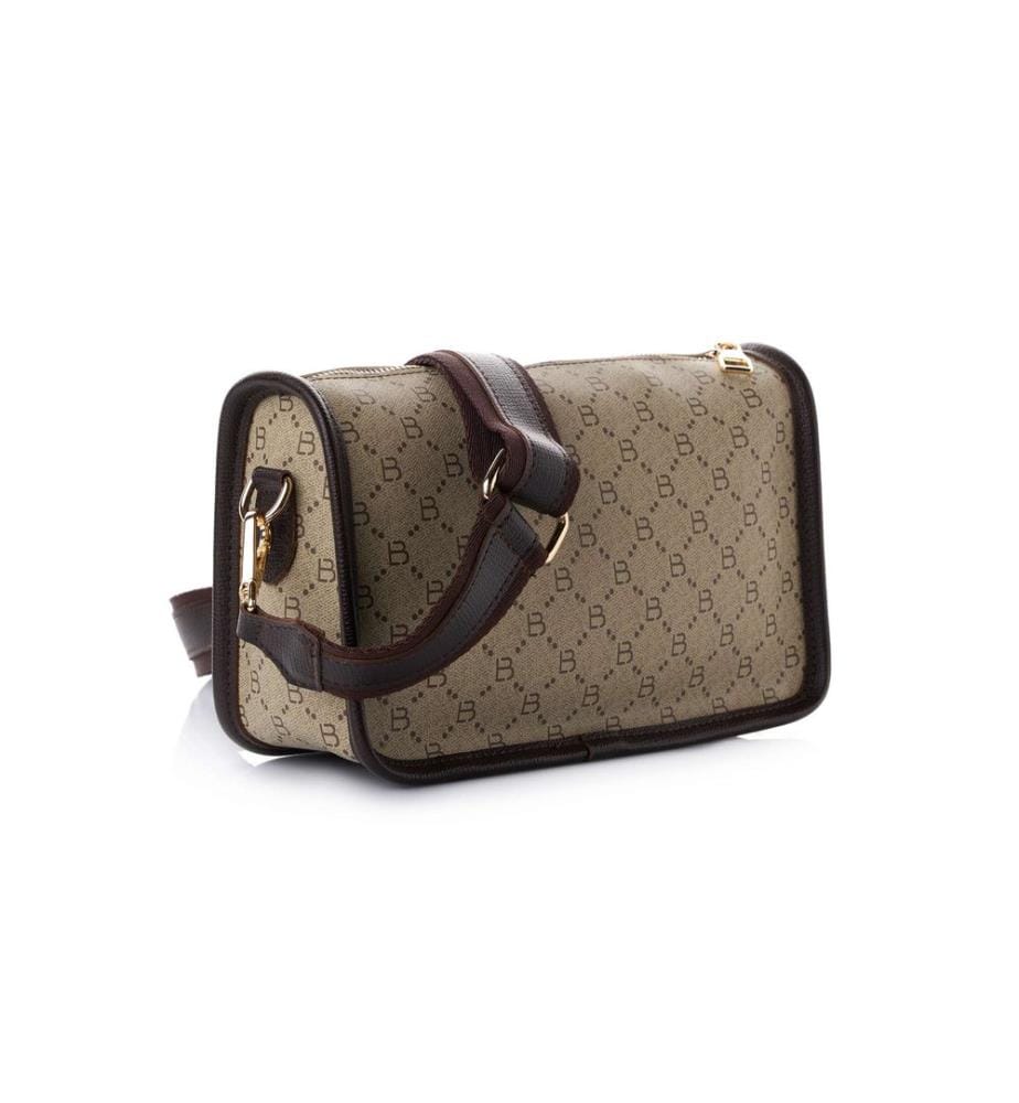 Sac bandoulière, 100 % cuir polyvinyle, crème