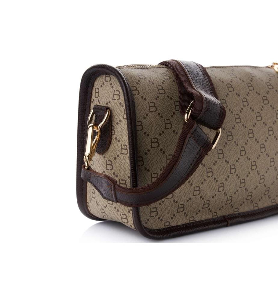 Sac bandoulière, 100 % cuir polyvinyle, crème