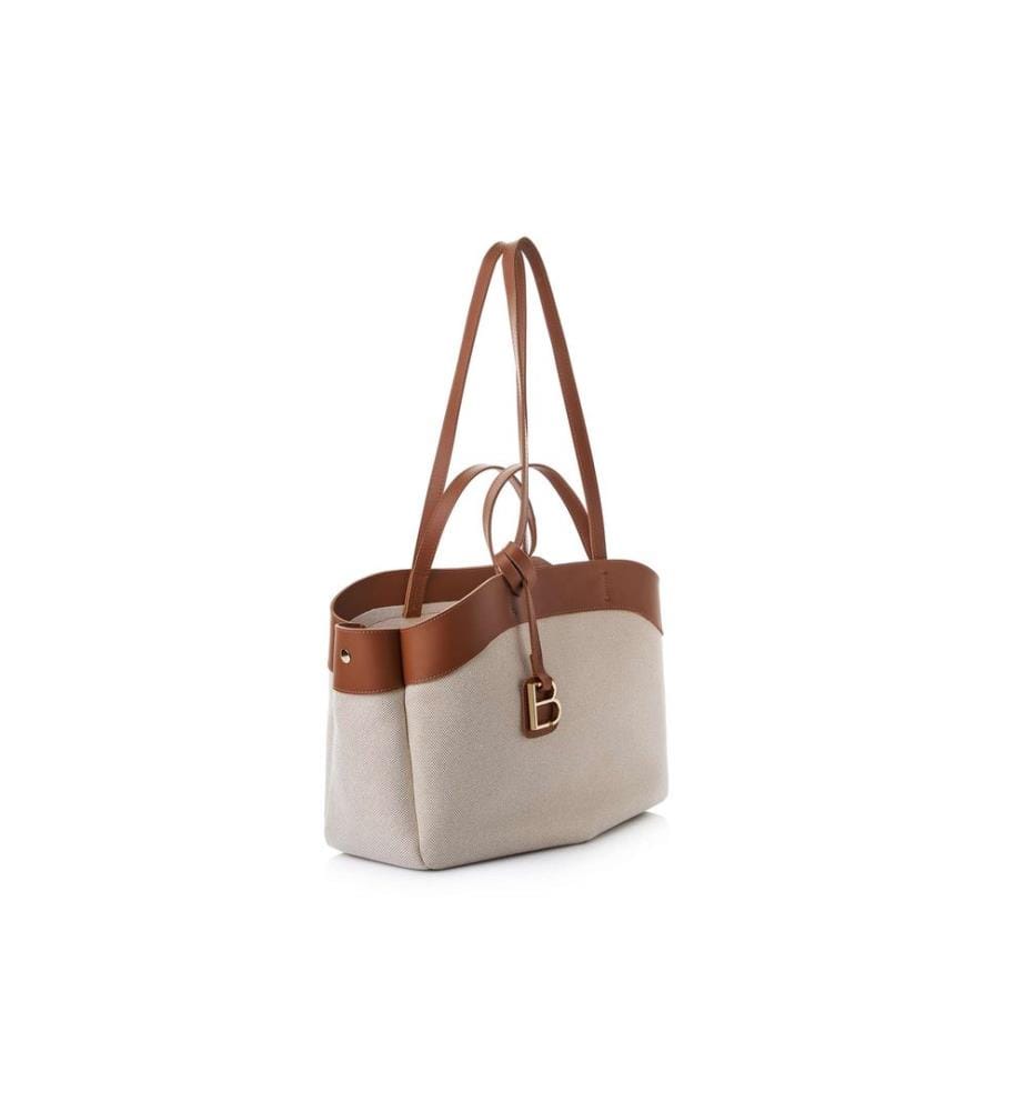 Schultertasche, 100 % Polyvinylleder, Hellbraun