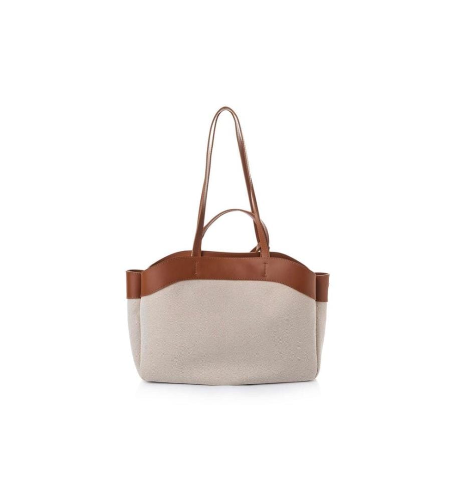 Schultertasche, 100 % Polyvinylleder, Hellbraun