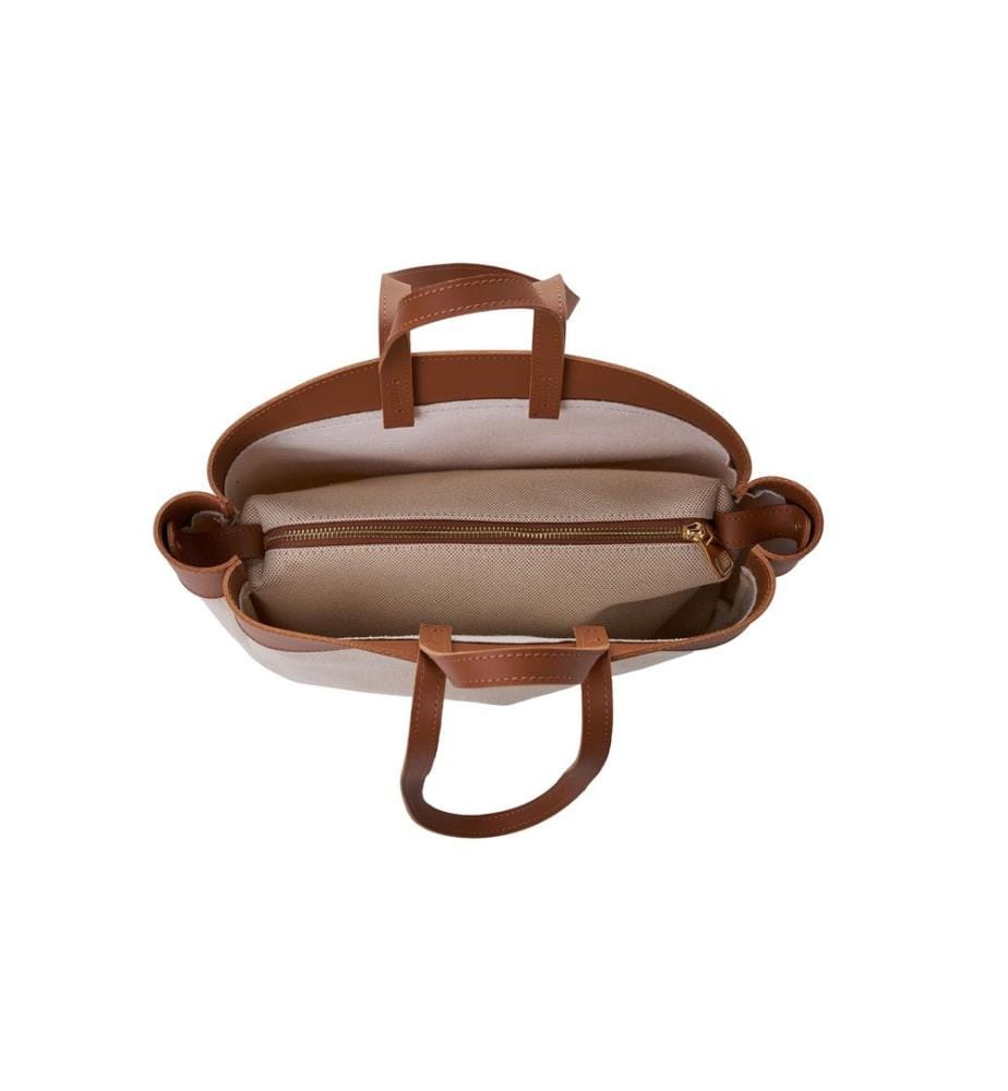 Schultertasche, 100 % Polyvinylleder, Hellbraun
