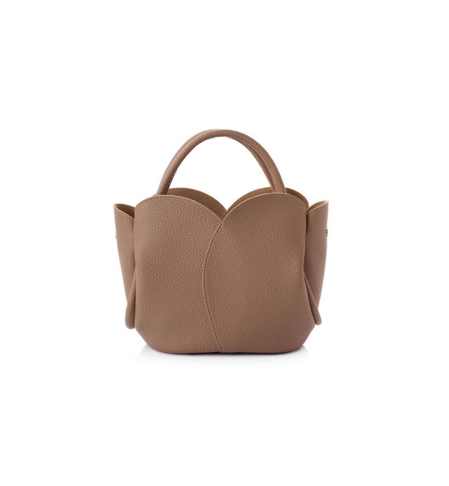 Schultertasche, 100 % Polyvinylleder, Nerz