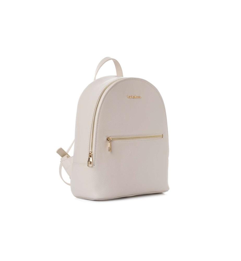 Rucksack, 100 % Polyvinylleder, Creme