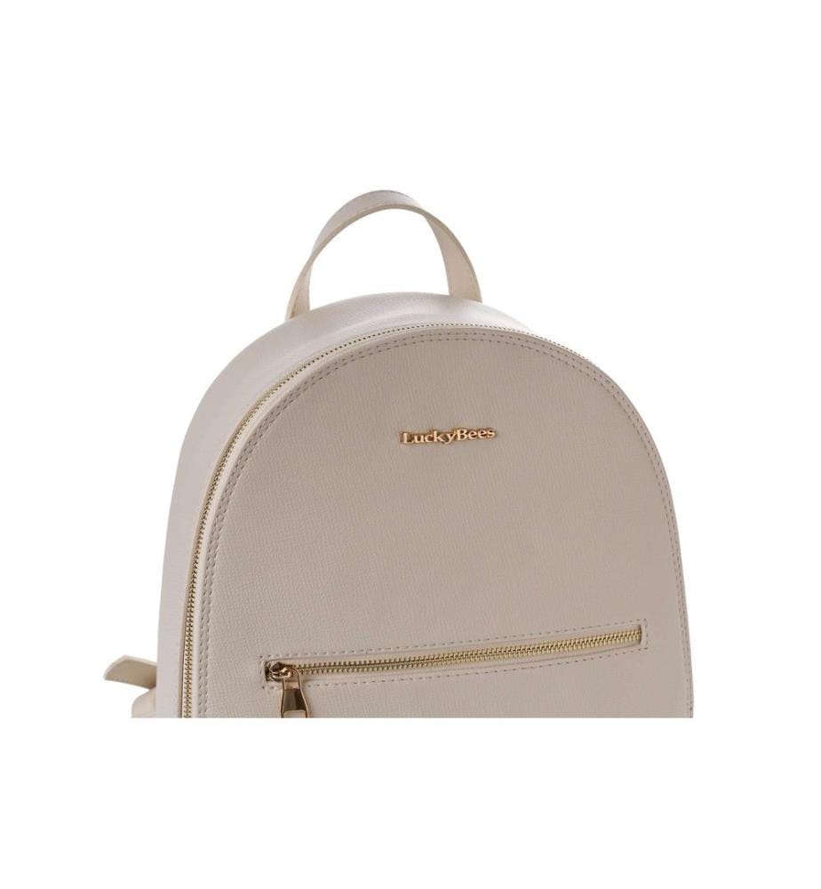 Rucksack, 100 % Polyvinylleder, Creme