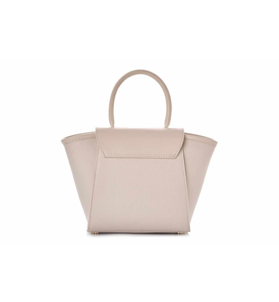 Sac bandoulière, 100 % cuir polyvinyle, crème