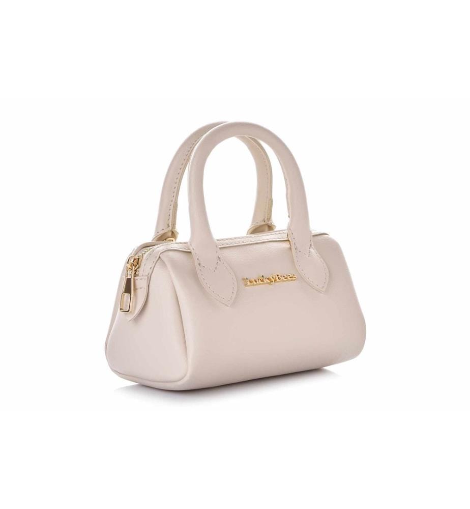 Schultertasche, 100 % Polyvinylleder, Weiss