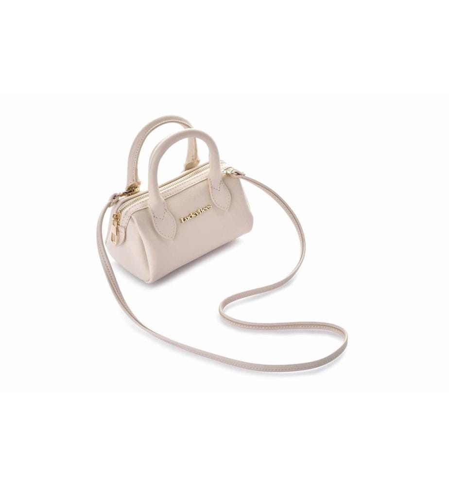 Schultertasche, 100 % Polyvinylleder, Weiss