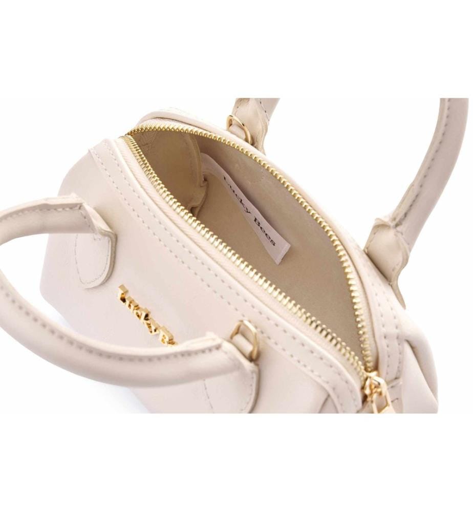Schultertasche, 100 % Polyvinylleder, Weiss