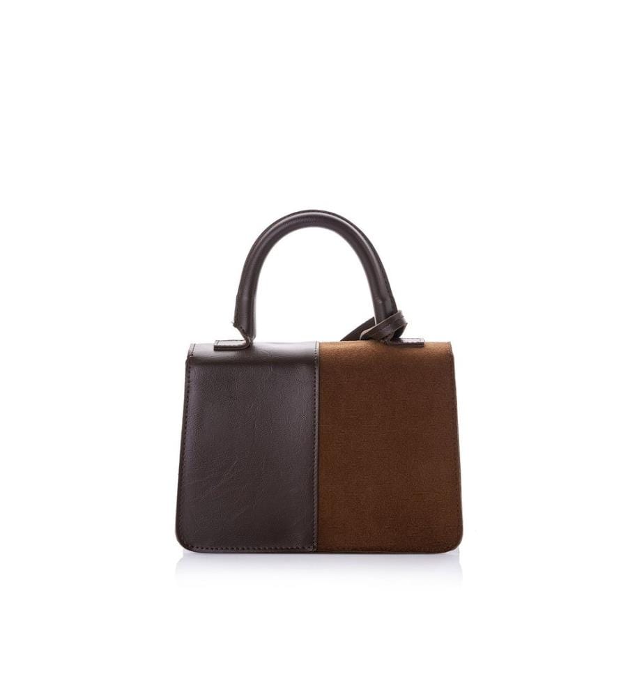 Schultertasche, 100 % Polyvinylleder, Braun