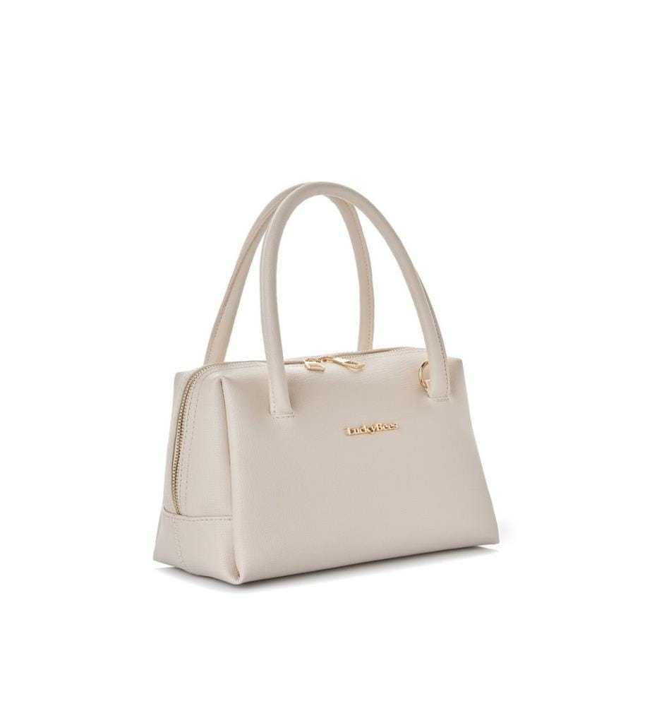 Sac bandoulière, 100 % cuir polyvinyle, blanc