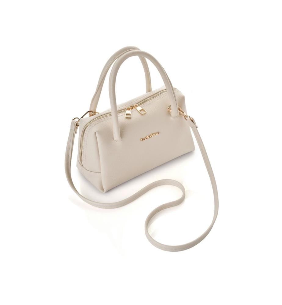 Sac bandoulière, 100 % cuir polyvinyle, blanc