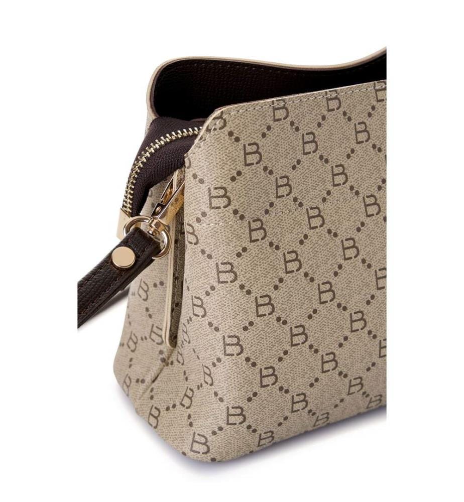 Sac bandoulière, 100 % cuir polyvinyle, vison