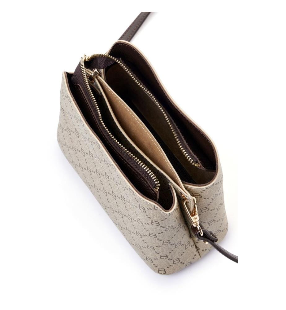 Sac bandoulière, 100 % cuir polyvinyle, vison