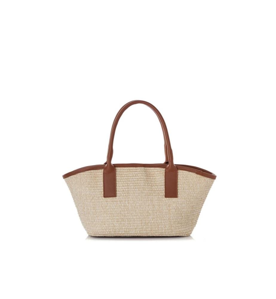 Sac à main, 100 % cuir polyvinyle, marron