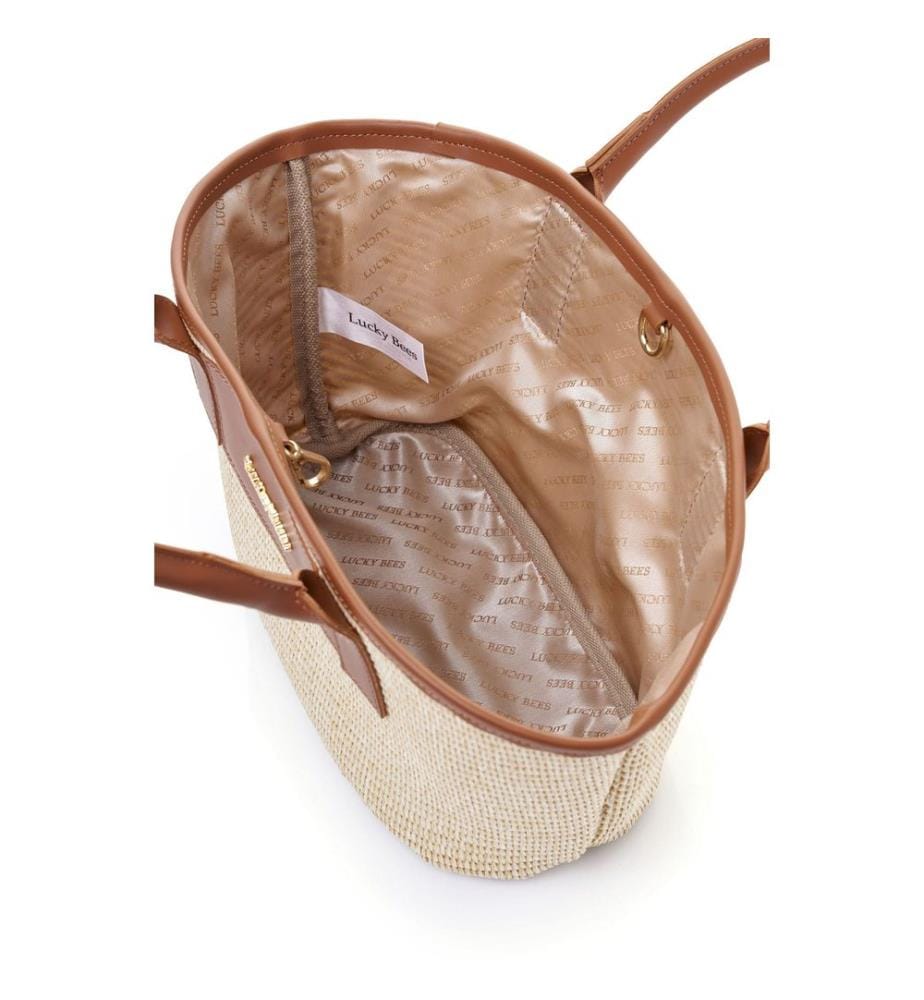 Sac à main, 100 % cuir polyvinyle, marron