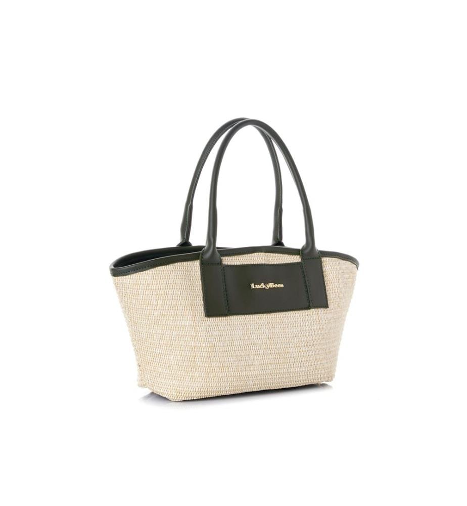 Sac à main, 100 % cuir polyvinyle, vert foncé