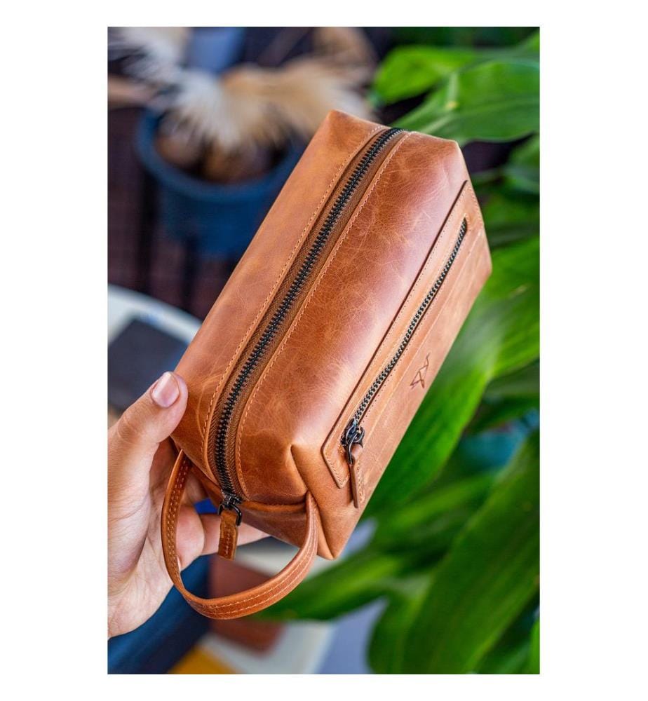 Sac à main, 100 % cuir véritable, couleur fauve