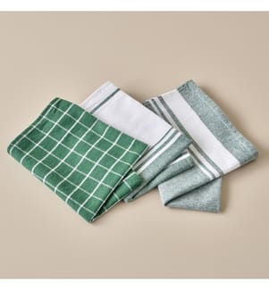 Juno 3-piece tea towel set 45x65 cm - Green