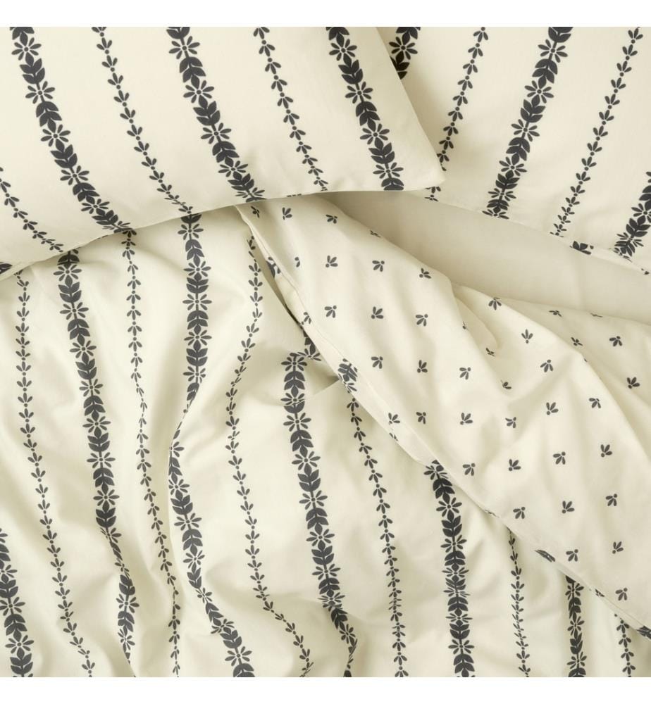 Olwen double comforter cover 200x220 cm - White and black