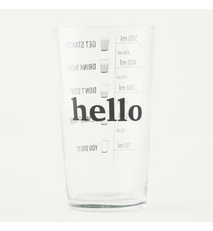 Hello 570 cc drinking glass - Black
