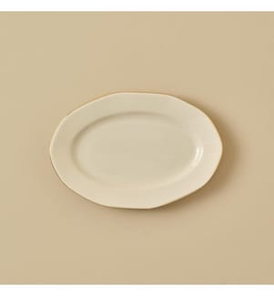 Opal oval plate 20 cm - Silver
