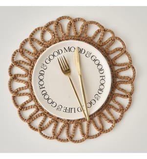Rosy woven placemat - Brown