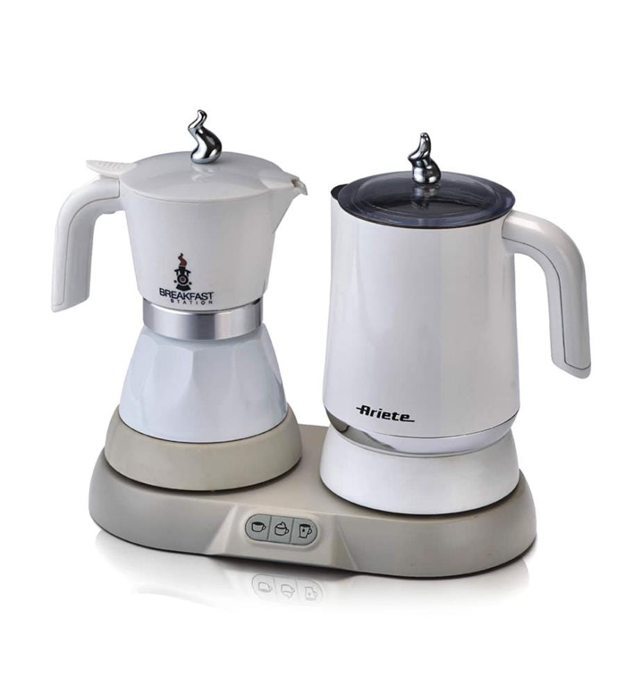 Breakfast-Station Elektrischer Moka 500 W + Milchschäumer 500 W + Wasserkocher 500 W
