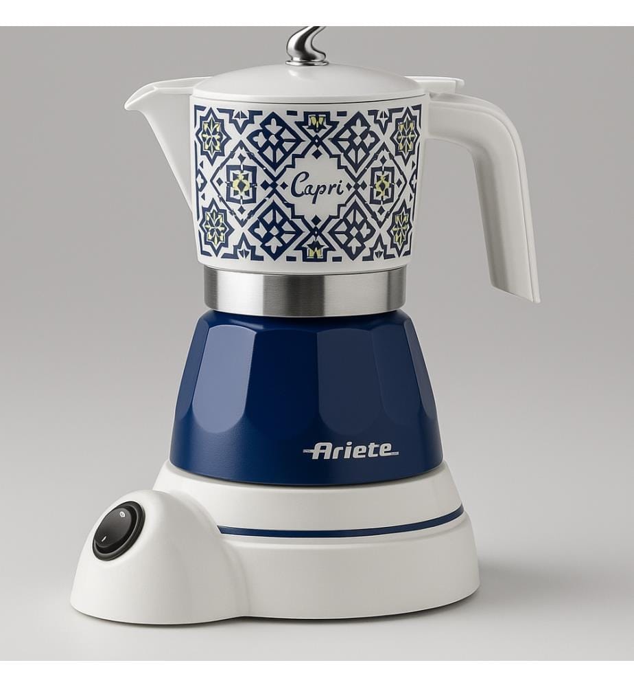 Capri Elektrische Kaffeemaschine - Weiss und Blau