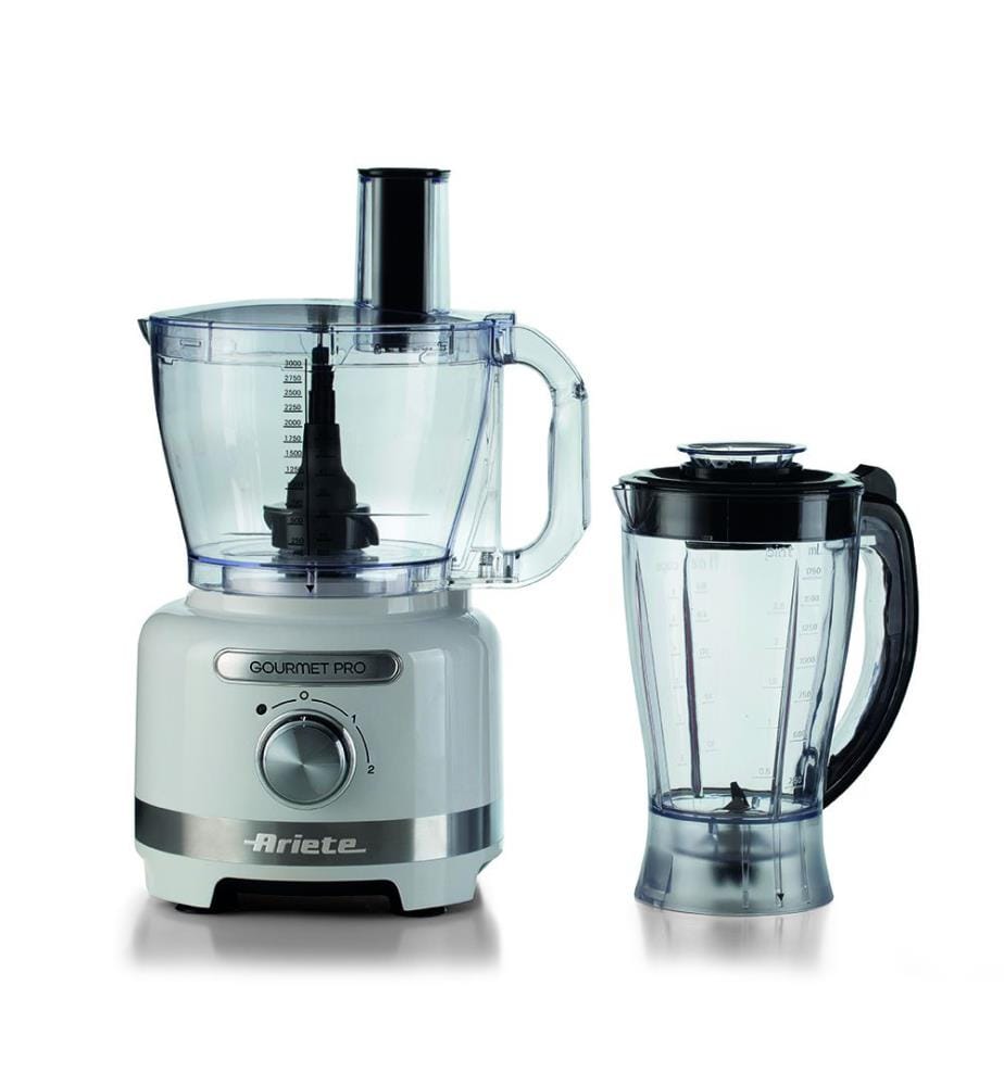 Küchenmaschine, Zerkleinerer 3 L, Mixer 2 L, 3 Geschwindigkeiten + Pulse, 1000 W - Weiss