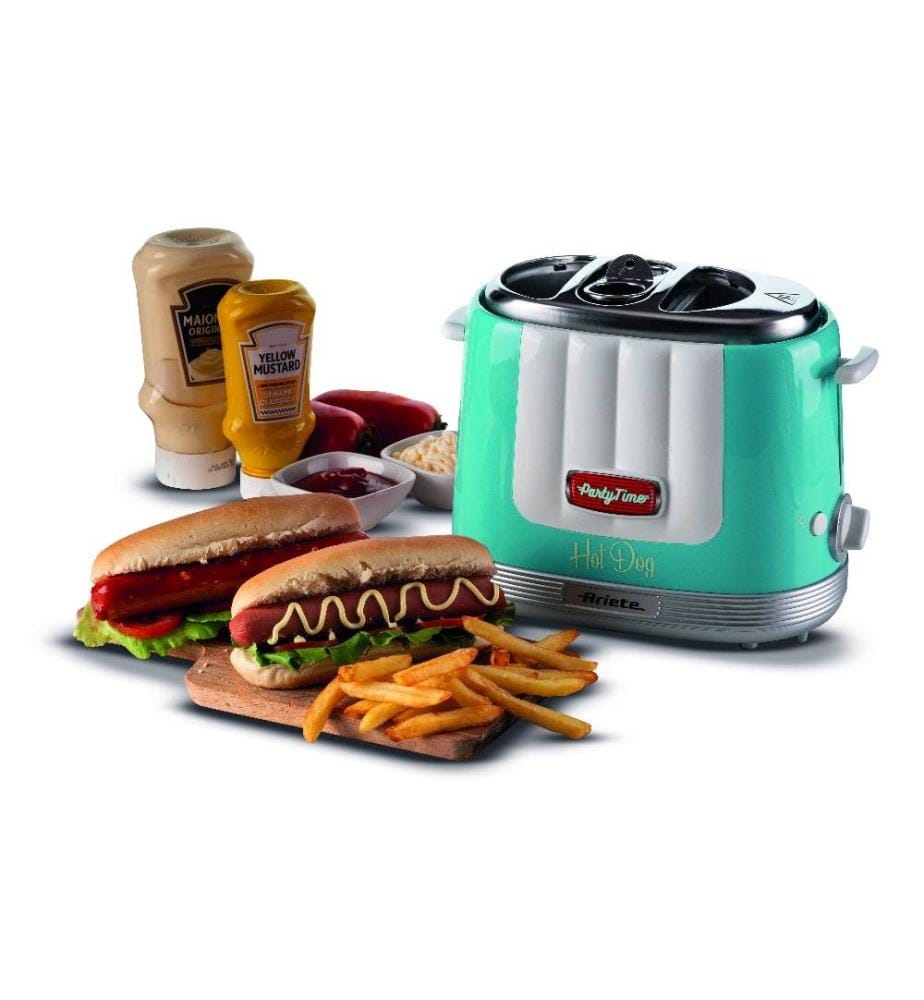 Machine à Hot Dog - Party Time - Bleu 2 pains, 2 saucisses, 5 niveaux