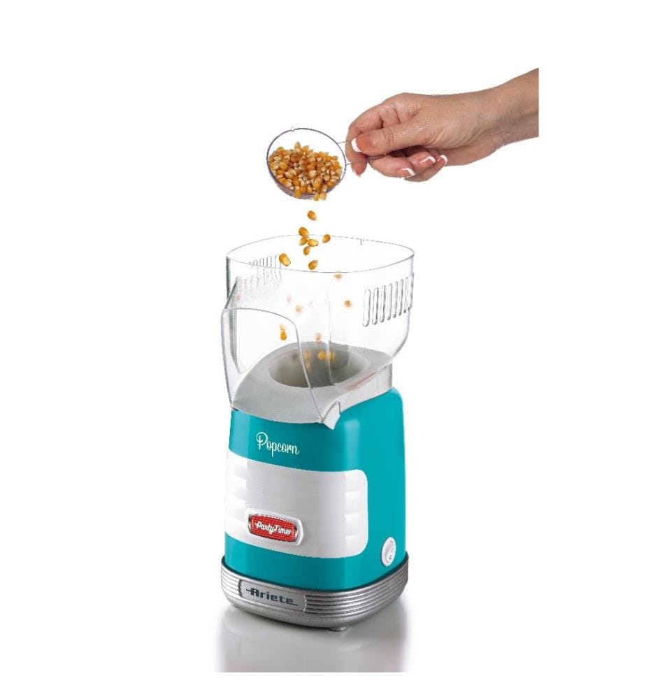 Macchina per popcorn - Party Time - Cottura ad aria calda blu, con tazza