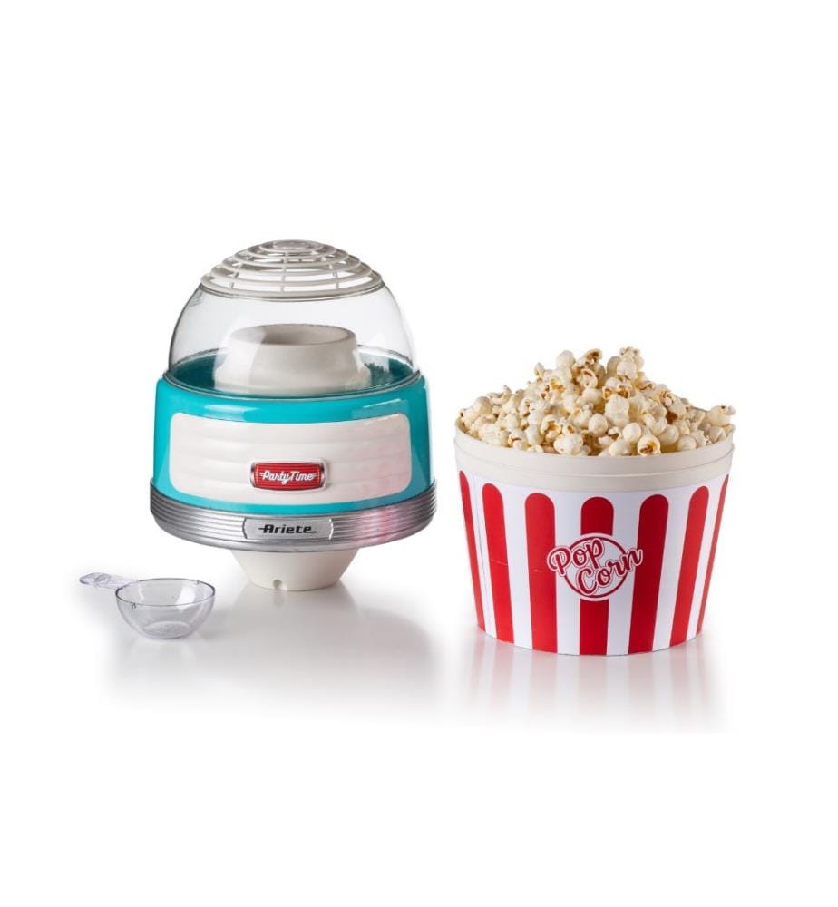 Popcorn Machine - Party Time - blue Hot Air Cooking, Mug Included