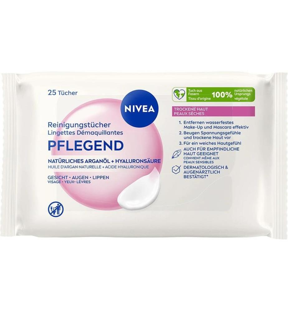 NIVEA Caring Cleansing Wipes 25 Pieces