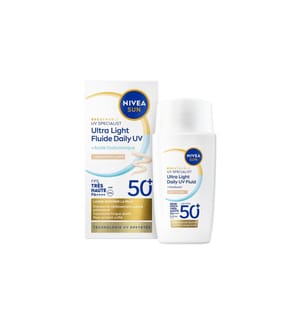 NIVEA SUN UV Face Ultra Light Daily Fluid Tinted LSF 50+ 40 ml