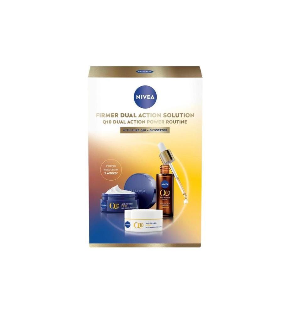 NIVEA Coffret Q10 Anti-rides Power – Jour, Nuit & Sérum Dual Action