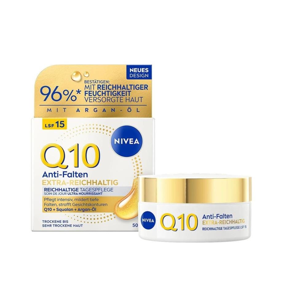 NIVEA Crème de jour Q10 Anti-rides Extra riche SPF 15 50 ml