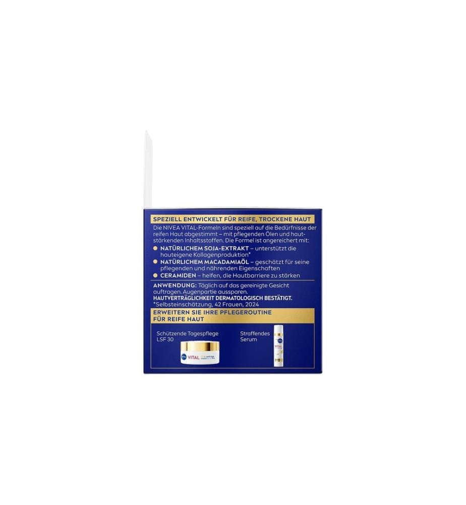 Crème de nuit NIVEA Vital Soja Anti-âge 50 ml
