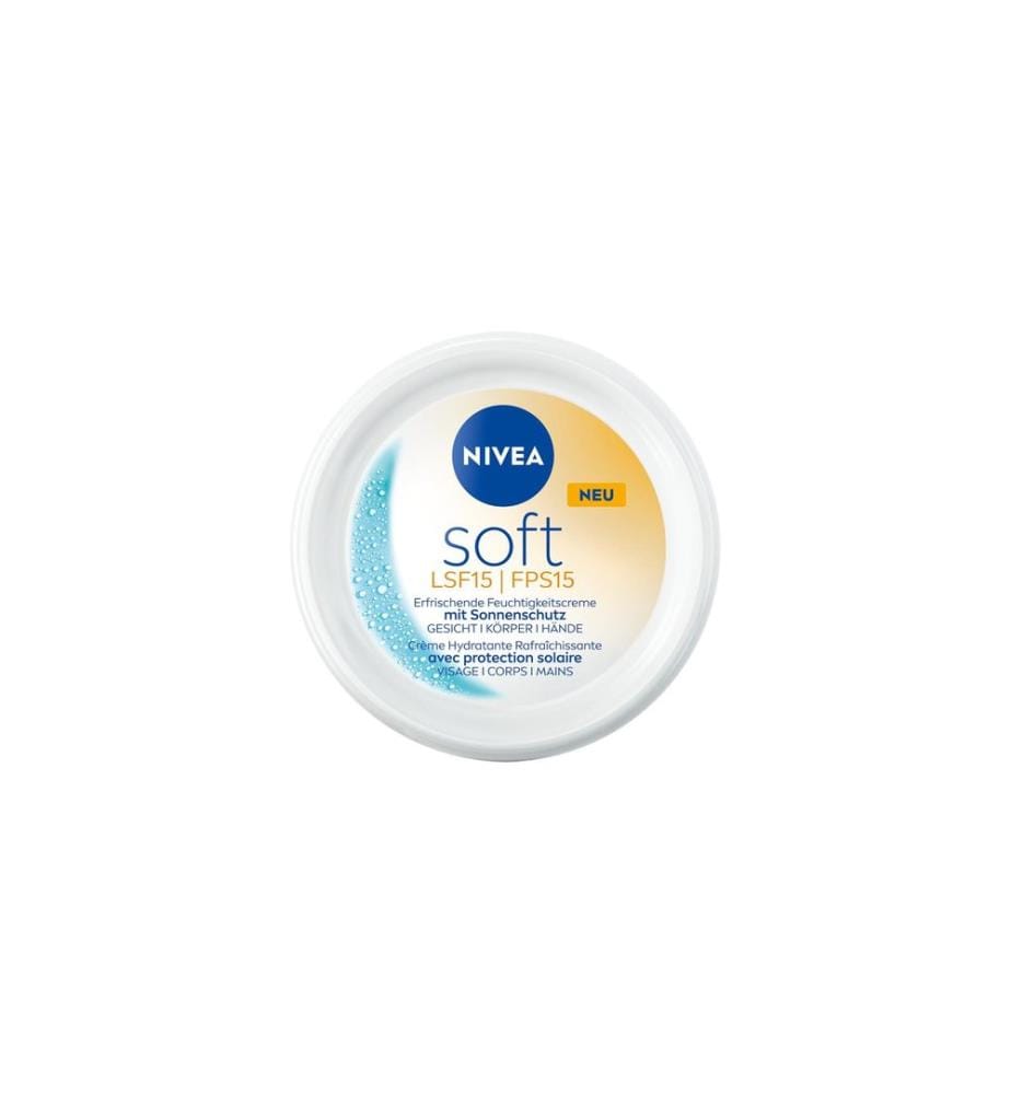Crème hydratante rafraîchissante NIVEA Soft pot SPF 15 100 ml