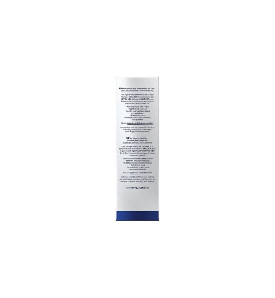 NIVEA MEN Gel visage Anti-âge Hyaluron Hydro 50 ml