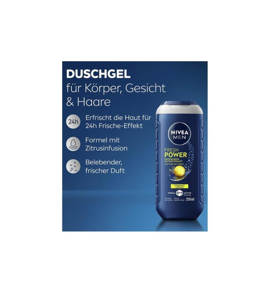 NIVEA MEN Douche soin Men Fresh Power XL 500 ml