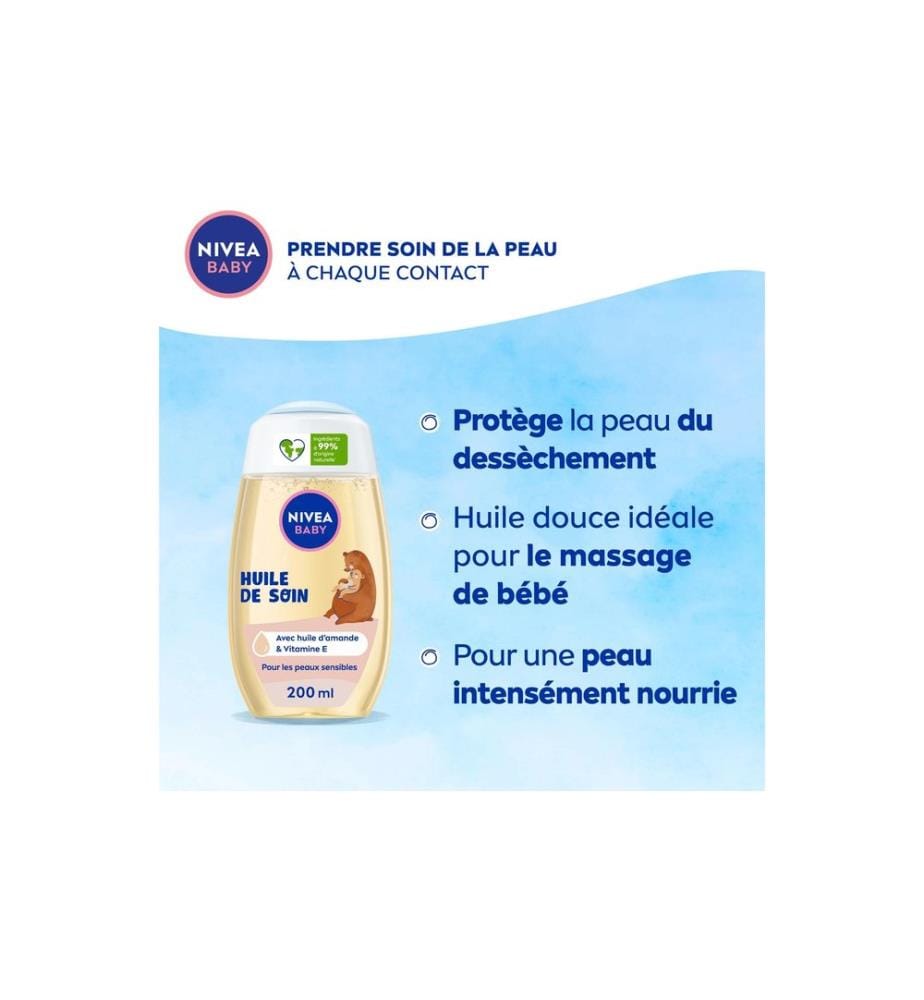 NIVEA BABY Huile de soin et massage bébé 200 ml