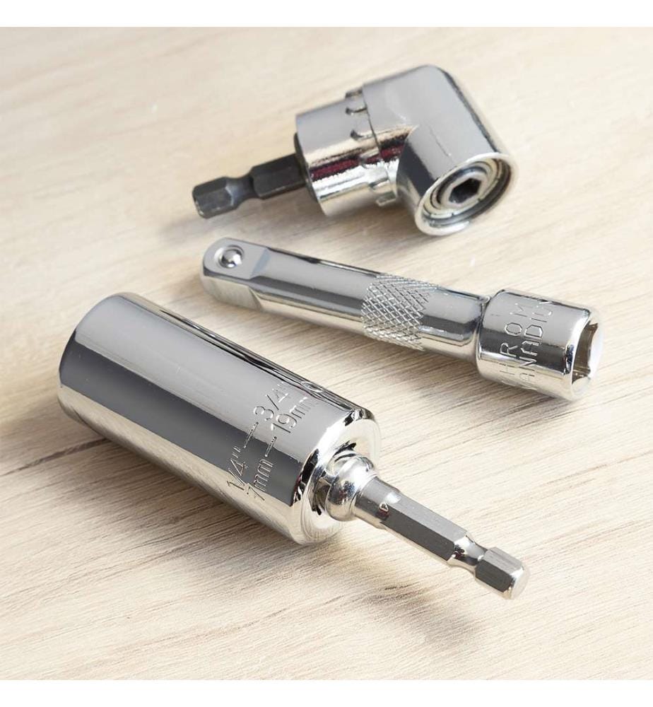 Clé à Douille Universelle avec Vis sans Fin pour Accessoires - Métal