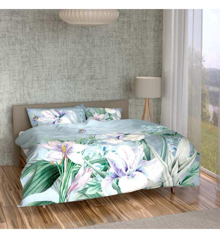 Parure de lit Création en satin Iris - 200 x 210 cm