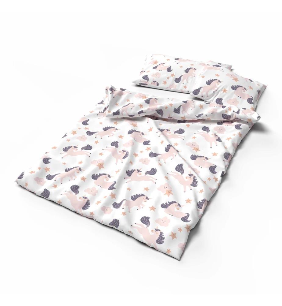 Biancheria da letto per bambini con motivo unicorno - 135 x 170 cm