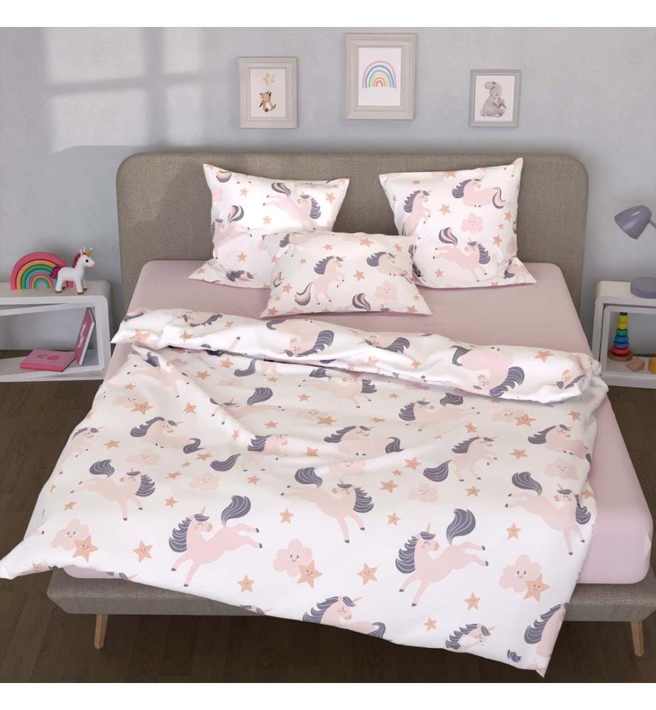 Bettwäsche Kinder Einhorn - 65 x 65 cm