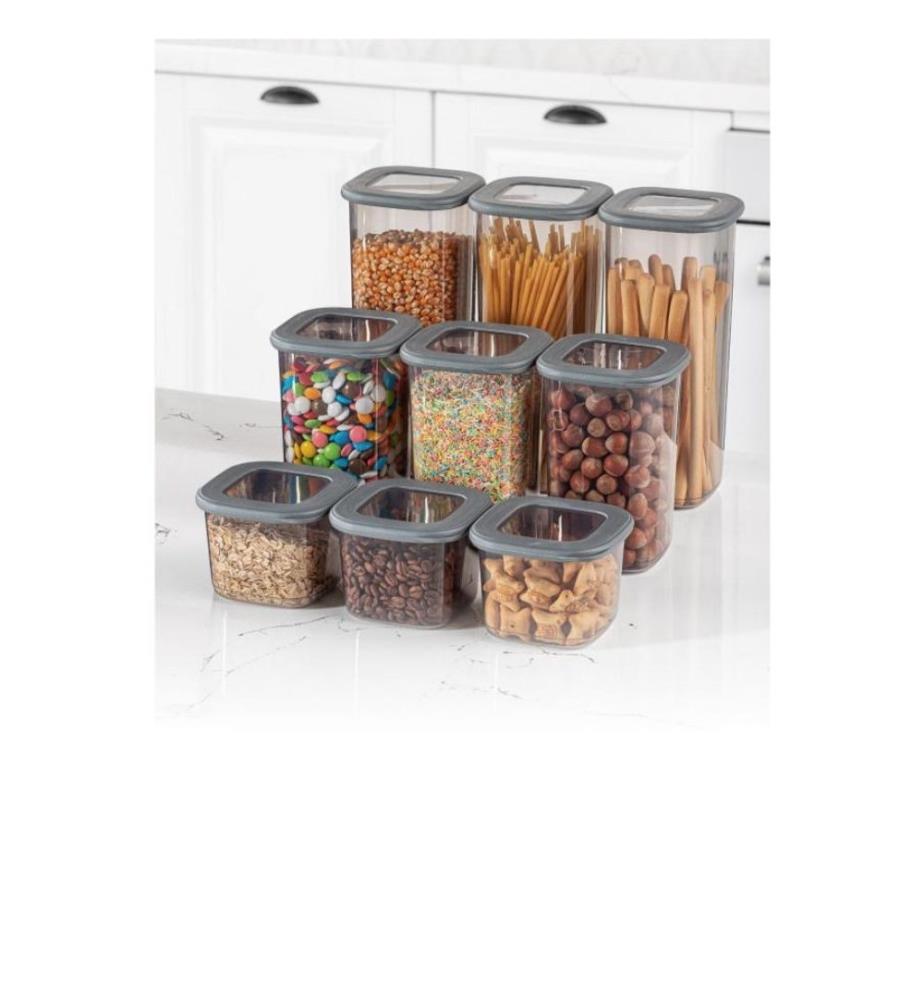 Set di contenitori (9 pezzi) - Antracite