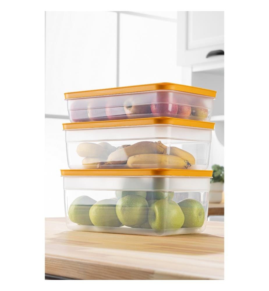 Set di contenitori (3 pezzi) - Arancione
