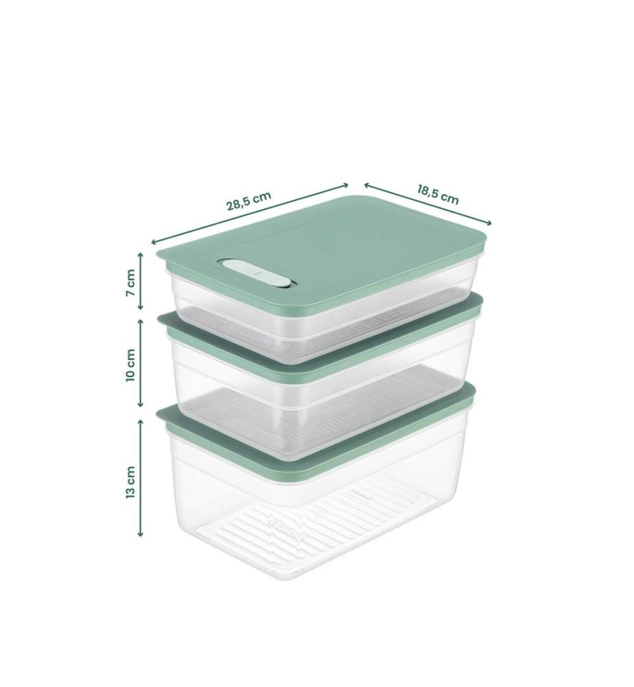 Storage Box Set (3 Pieces) - Green